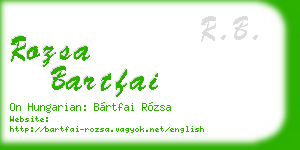 rozsa bartfai business card